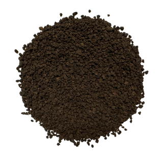 dark brown irish breakfast tea on a white background