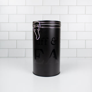 16 Oz Black Tin with Latch Lock