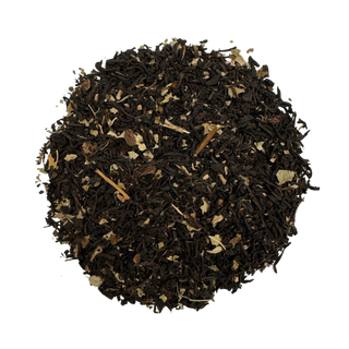 Tea leaves on a white background