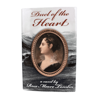 Book cover of 'Duel of the Heart' with a portrait of a woman in an oval frame.