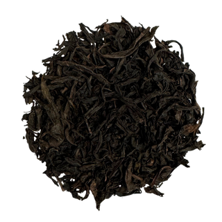 large leaf loose oolong tea on white background
