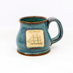 12 oz Oliver Pluff Mug - Stormy Blue -- Hand Thrown and Made in the USA